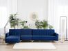 Right Hand Modular Velvet Sofa Navy Blue ABERDEEN_752330