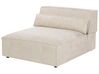 3 Seater Modular Velvet Sofa with Ottoman Beige HELLNAR_911016