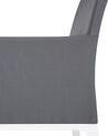 Conjunto de 8 sillas de poliéster gris oscuro/blanco BACOLI_825756