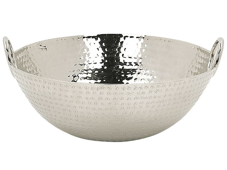 Taça decorativa em alumínio prateado SHIBAH_765850