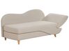 Right Hand Fabric Chaise Lounge with Storage Beige MERI II_881280