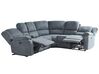 Corner Fabric Electric Recliner Sofa with USB Port Grey ROKKE_800370