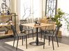 Table de salle à manger 90 x 90 cm bois clair et noir BOCA_821601