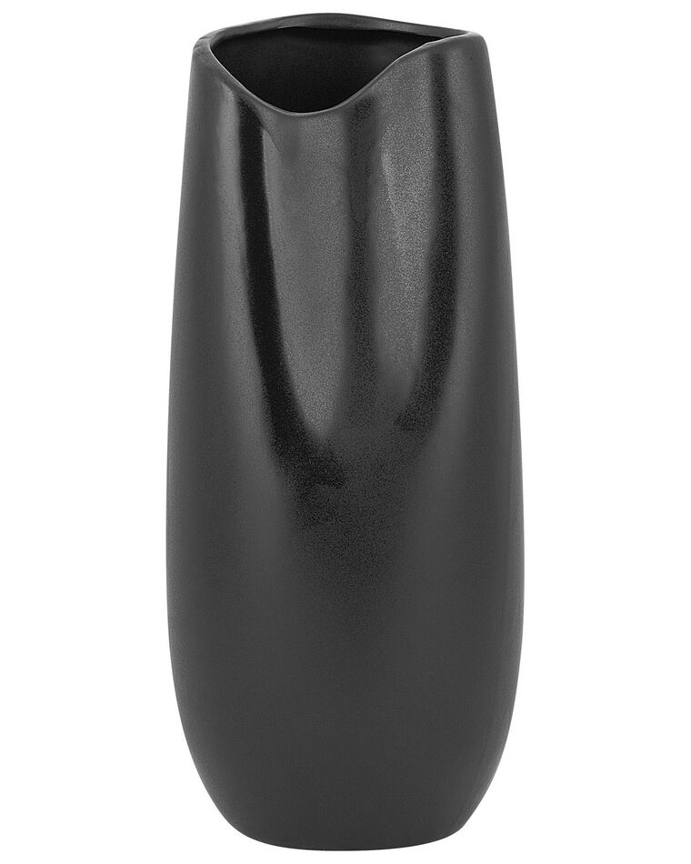 Vaso decorativo gres porcellanato nero 32 cm DERBE_733835