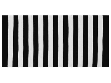 Tapis noir et blanc 80 x 150 cm TAVAS