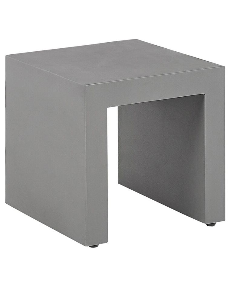 Set of 2 Concrete Garden Stools TARANTO Beliani.co.uk