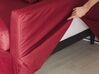 Canapé 3 places en tissu rouge housse amovible GILJA_792553