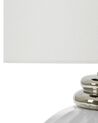 Lampada da tavolo ceramica argento e bianco crema 45 cm NERIS_690511