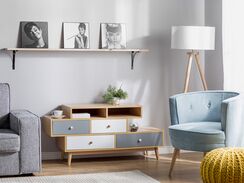 Lipasto 4 laatikkoa vaalea puu IRVINE Lipasto 4 laatikkoa vaalea puu IRVINE