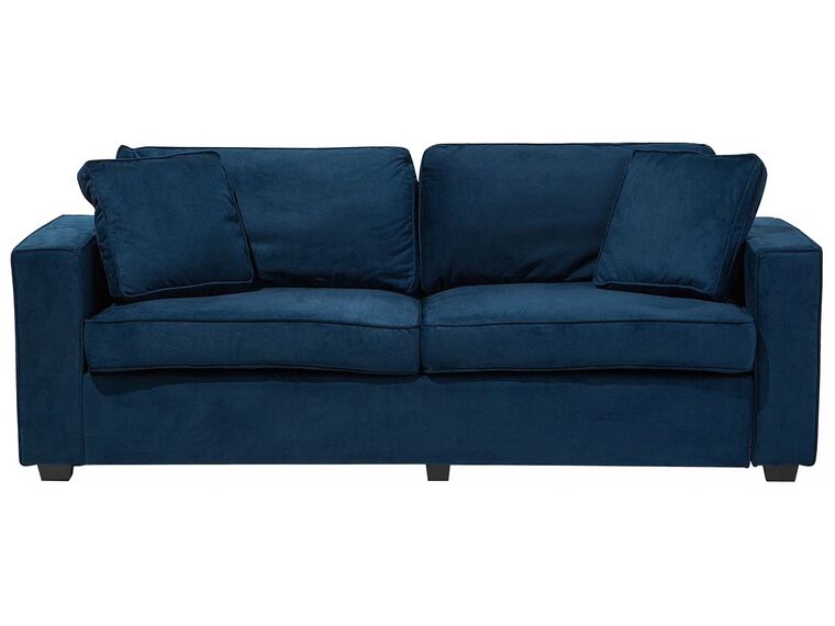 Sofa 3-osobowa welurowa ciemnoniebieska FALUN_711099