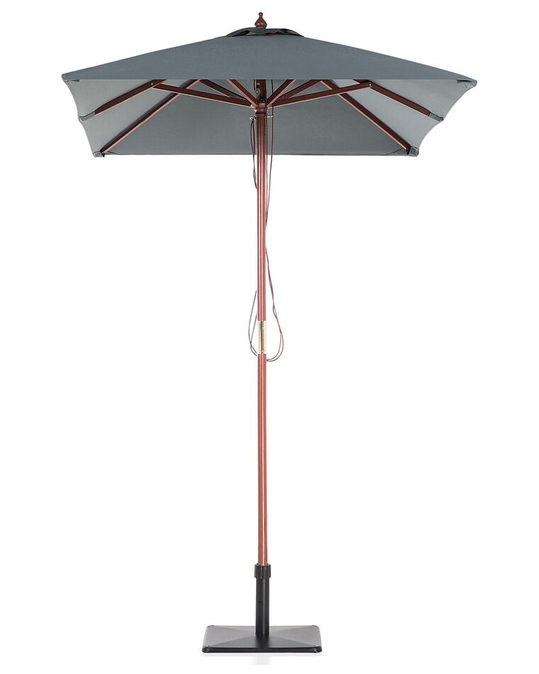 Garden Market Parasol 1.44 x 1.95 m Grey FLAMENCO Beliani.co.uk