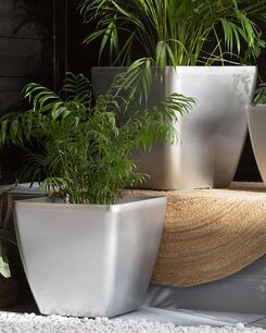 Kukkaruukku savikuituseos hopea 50 x 50 x 48 cm ASTRAS Kukkaruukku savikuituseos hopea 50 x 50 x 48 cm ASTRAS