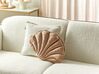 Velvet Seashell Cushion 47 x 35 cm Beige CONSOLIDA_890976