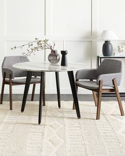 Tuoli kangas tumma puu/harmaa 2 kpl ALBION