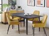 Conjunto de 2 cadeiras de jantar em bombazine amarela LOVERNA_785629