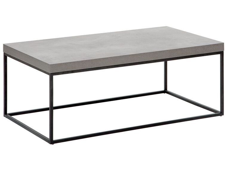 Tavolino da caffè metallo grigio e nero 100 x 60 cm DELANO_756677