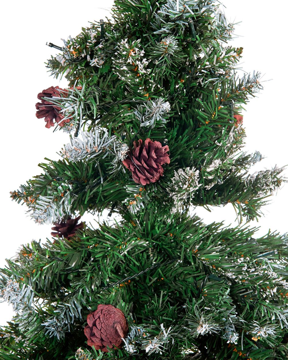 Frosted Christmas Tree PreLit 210 cm Green PALOMAR Beliani.co.uk