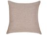 Left Hand Fabric Chaise Lounge Light Brown RIOM_877398