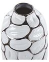 Vaso decorativo gres porcellanato bianco e argento 34 cm CENABUM_818310