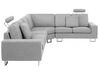 Canapé angle à gauche 6 places en tissu gris clair STOCKHOLM_702171