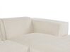 Left Hand Jumbo Cord Corner Sofa Off-White DOLVA_863077