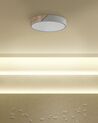 Lampa sufitowa LED metalowa szara z jasnym drewnem PATTANI_824749
