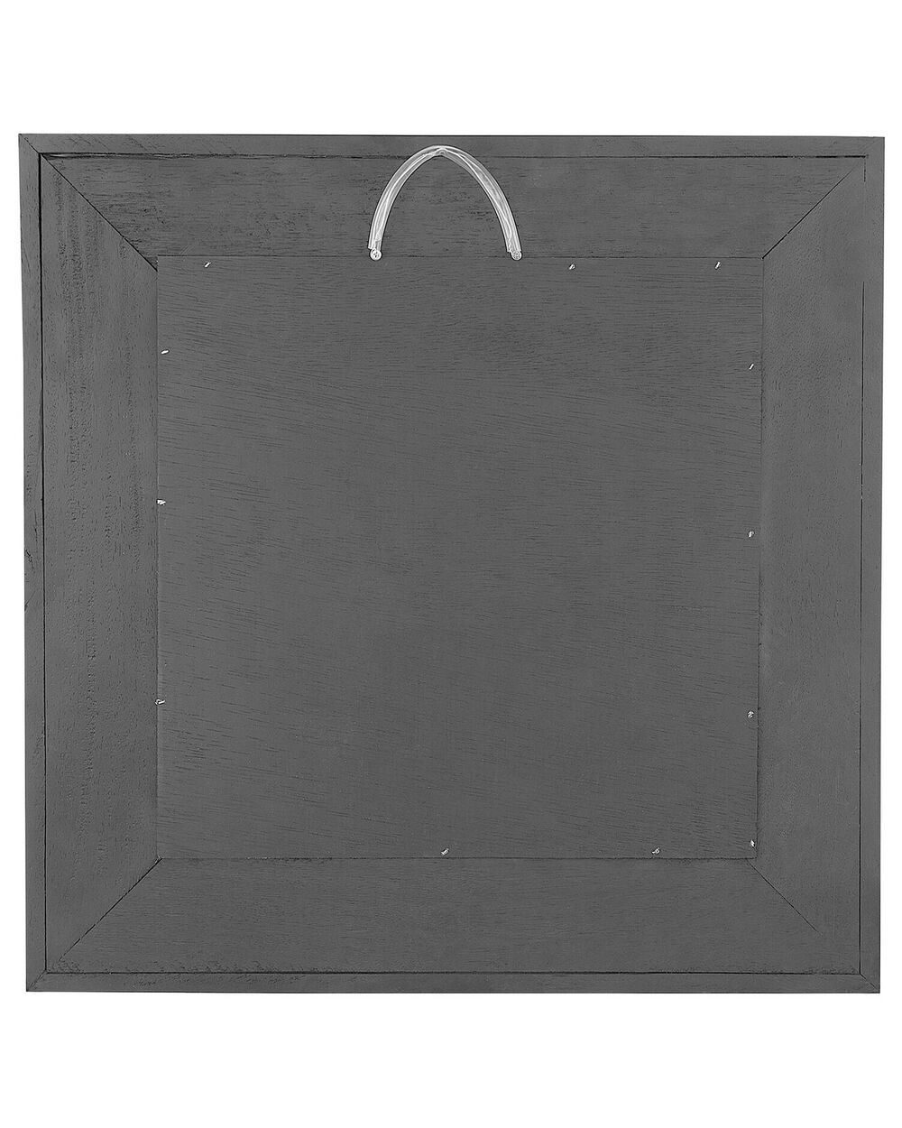 Wooden Wall Mirror 60 x 60 cm Dark BOISE Beliani.co.uk