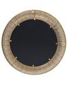 Metalowe okrągłe lustro ścienne ø 80 cm złote CHANNAY_704587