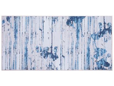 Vloerkleed polyester blauw 80 x 150 cm BURDUR