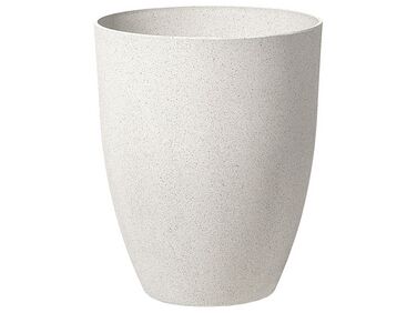 Vaso para plantas em pedra branca creme 43 x 43 x 52 cm CROTON