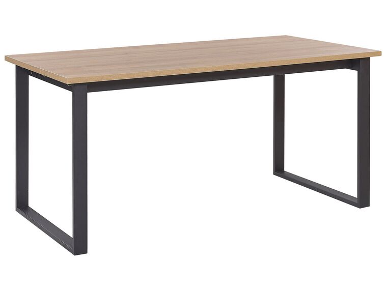 Eettafel MDF zwart/donkerbruin 160 x 80 cm BERLIN_776009