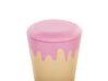 Kids Pouffe with Storage Beige and Pink MOUSEE_779598