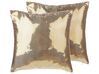 Set of 2 Sequin Cushions 45 x 45 cm Gold ASTER_770244