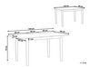 	Mesa de comedor extensible de madera de caucho clara/blanco 120/150 x 80 cm HOUSTON_809765