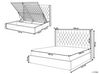 Sametová postel s úložným prostorem160 x 200 cm šedá LUBBON_766858