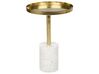 Metal Side Table Gold and White CAMELO_912782