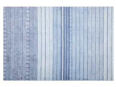 Viskózový koberec 140 x 200 cm modrá/biela YARDERE