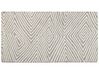 Tæppe 80 x 150 cm hvid og grå uld GOKSUN_837850
