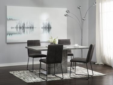 Dining Table 160 x 90 cm Concrete Effect PASADENA