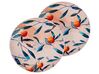 Set of 2 Outdoor Cushions Leaf Motif ⌀ 40 cm Multicolour PIALPETTA_882579
