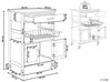 Servierwagen weiß / heller Holzfarbton mit Schublade LUGO_830318
