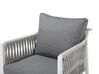 Lounge Set Aluminium weiss 4-Sitzer Auflagen grau LATINA_702666