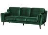 3 Seater Velvet Sofa Green LOKKA_704339