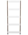 Rebríkový regál s 5 policami biela/tmavé drevo MOBILE TRIO_727330