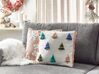 Almofada decorativa com padrão natalício em algodão multicolor 45 x 45 cm SKIMMIA_887946