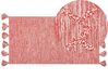 Bavlnený koberec 80 x 150 cm červený NIGDE_839465