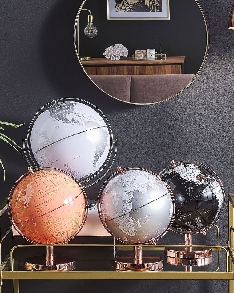 Decorative Globe 28 cm Black and White CABOT Beliani.at