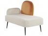 Chaise longue links fluweel wit ARCEY_818474