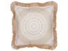 Set of 2 Cushions Boho Motif 45 x 45 cm Beige and White AGRIMONY_854356