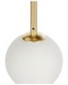 Lámpara de techo LED de metal dorado/blanco 115 cm SHANNON_873356
